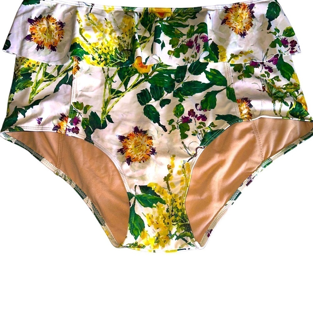 Kortni Jean XL peplum whimsical floral swim bottom. NWOT.